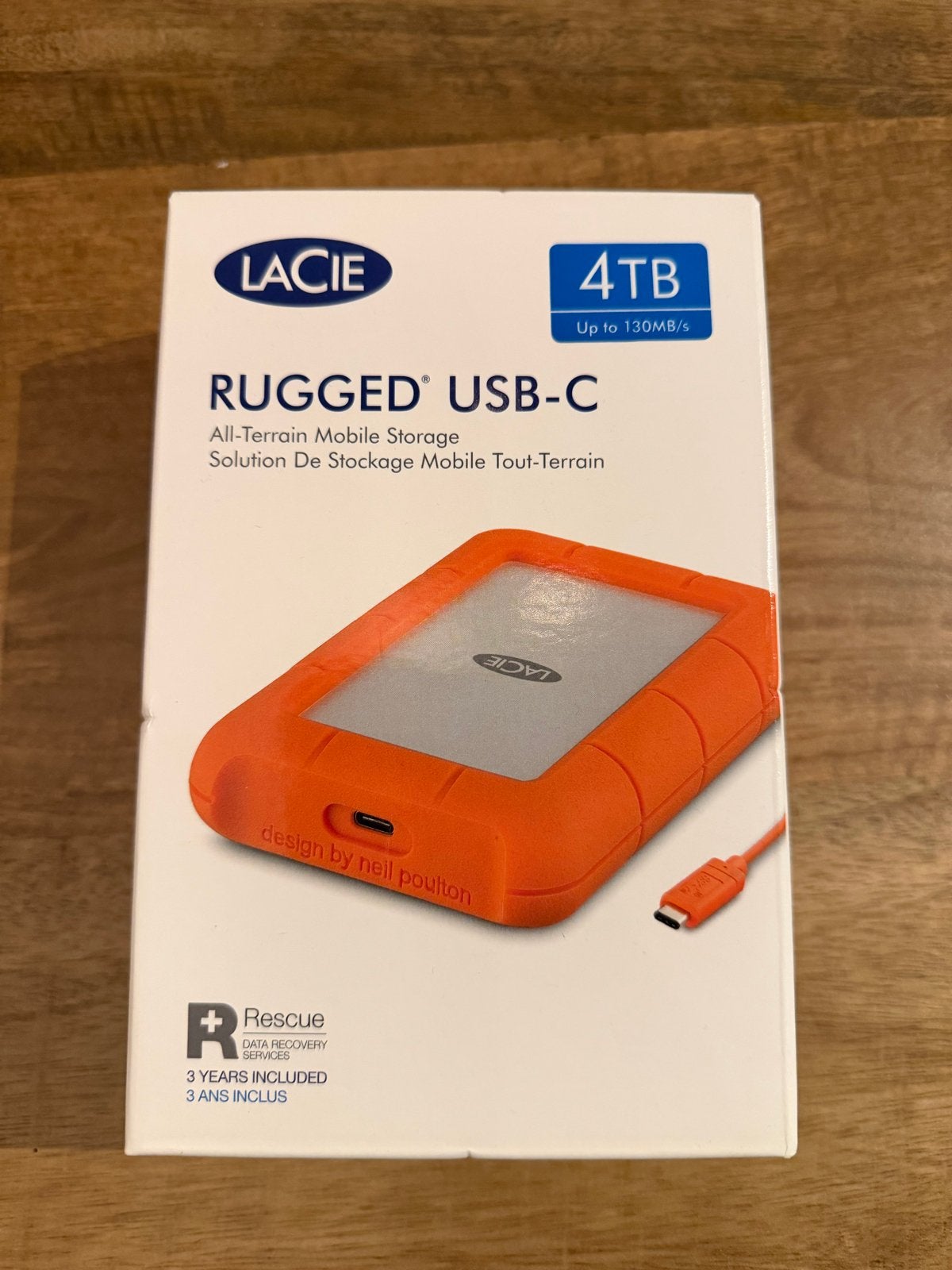 Lacie Rugged USB-C 4TB HDD USB C - Nieuw en Verzegeld, Computers en Software, Ophalen, Server, HDD, Nieuw