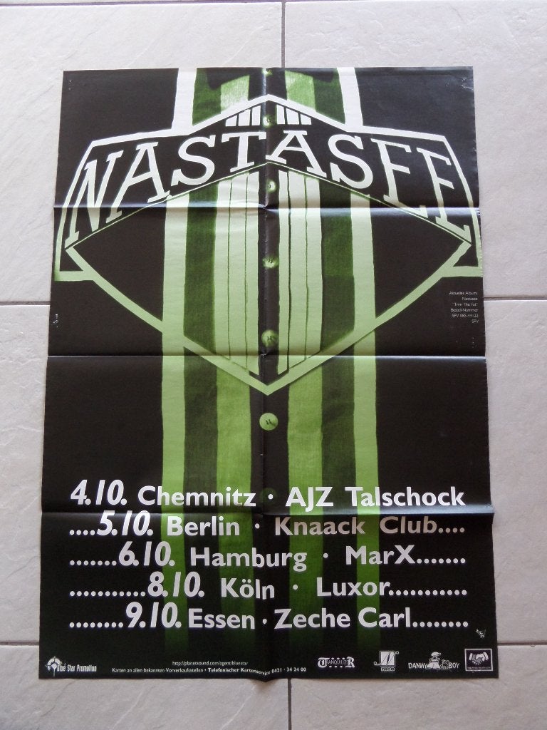NASTASEE - European tour 1996 poster, Ophalen of Verzenden, A1 t/m A3, Muziek, Rechthoekig Staand