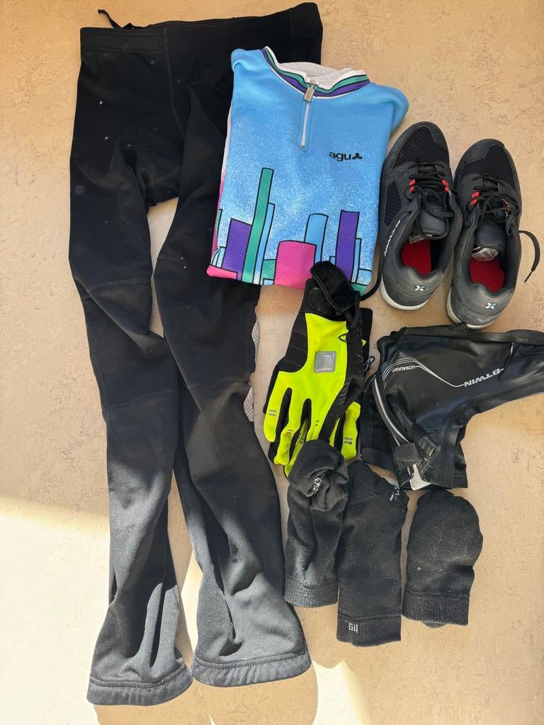 Set heren wielerkleding, Fietsen en Brommers, Fietsaccessoires | Fietskleding, Gebruikt, Heren, Overige maten, Ophalen of Verzenden