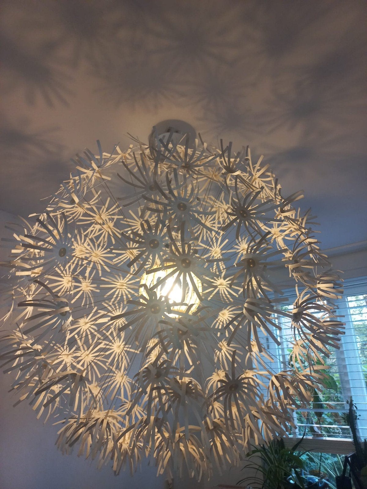 IKEA Maskros dandelion hanglamp, Kunststof, Zo goed als nieuw, Modern, Speels, Design, E27 (groot)