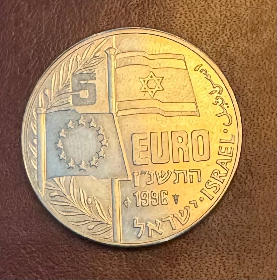 Israel 5 Euro munt 1997, Postzegels en Munten, Munten | Nederland, Ophalen of Verzenden, Koningin Beatrix, Euro's