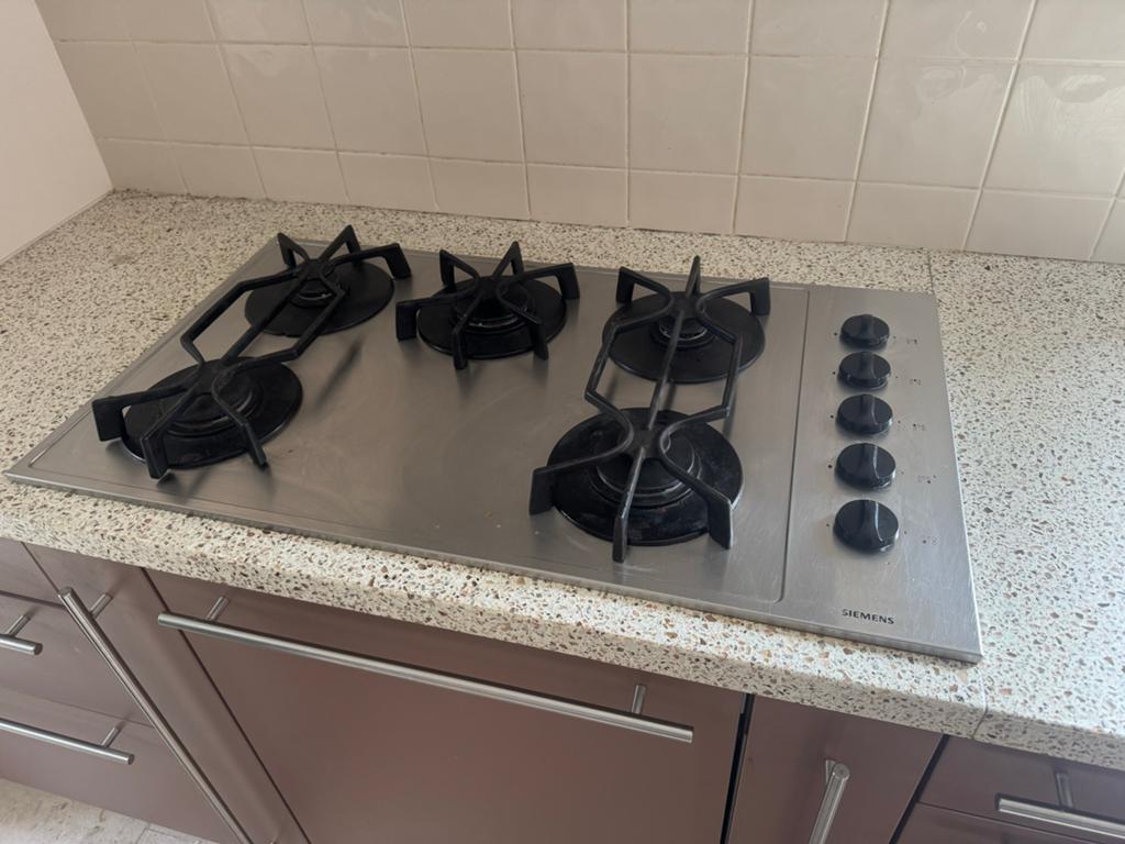 Siemens Inbouw Gasfornuis - 5 Kookzones, Witgoed en Apparatuur, Fornuizen, Ophalen, Gebruikt, Minder dan 85 cm, Inbouw