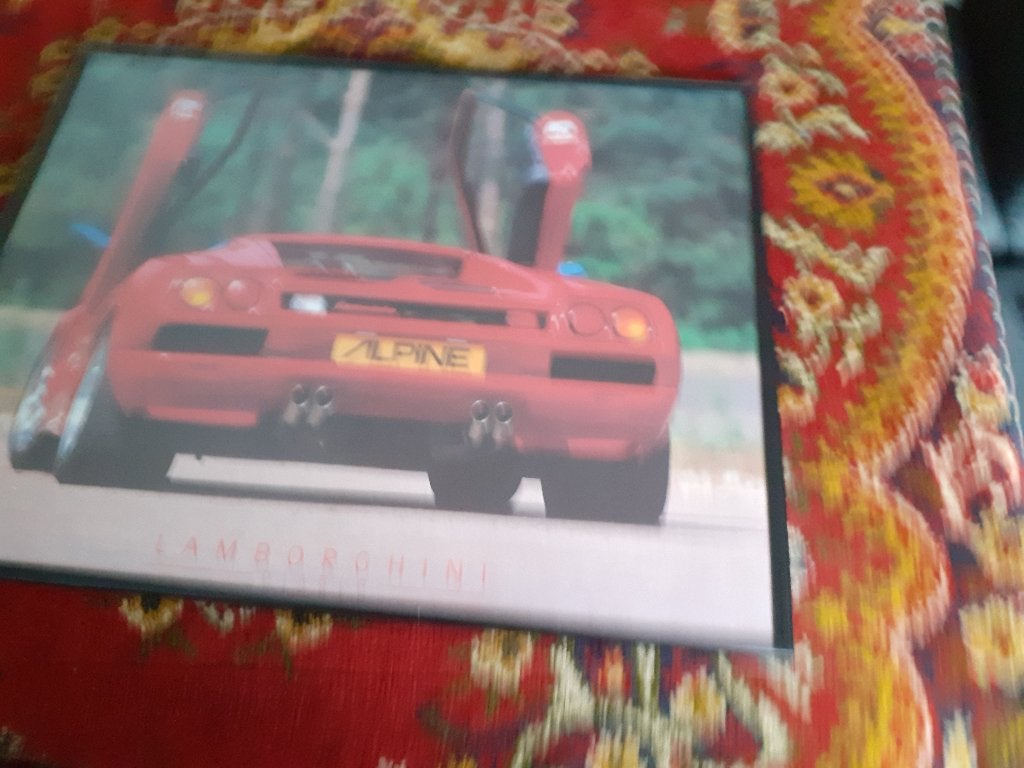 ingelijste poster lamborghini, Ophalen, Rechthoekig Liggend, Zo goed als nieuw, A1 t/m A3