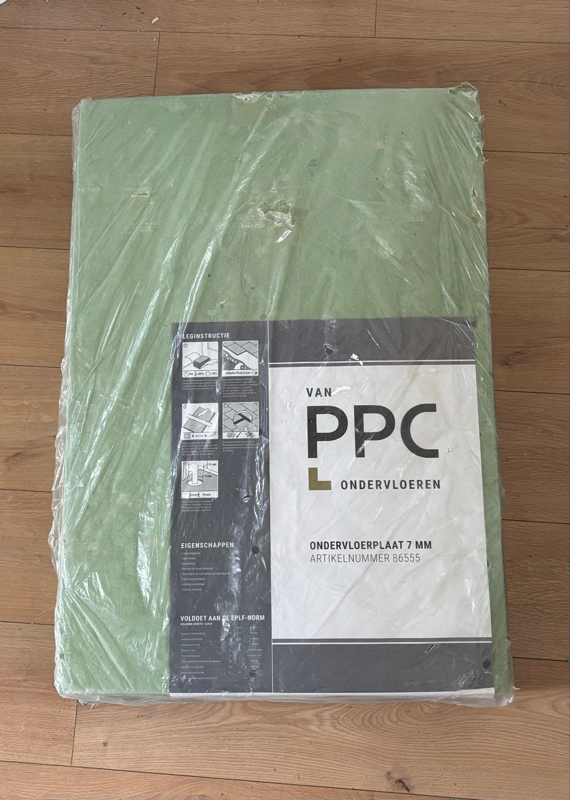 PPC Ondervloerplaten 7 mm – 10,03 m² per pak – Nieuw, Doe-het-zelf en Verbouw, Vloerdelen en Plavuizen, Ophalen, 30 cm of meer