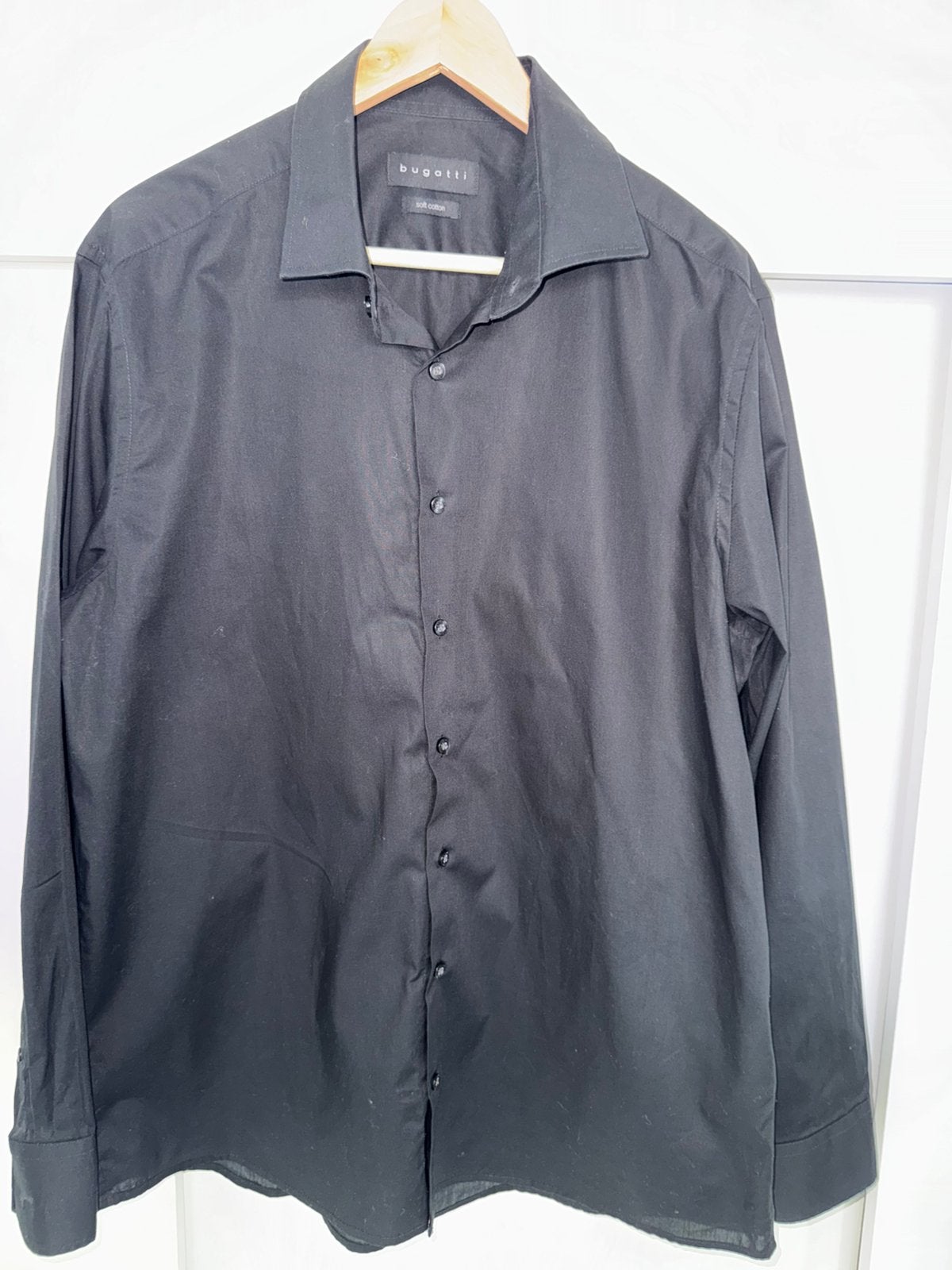 Heren overhemd blouse Bigatti, Kleding | Heren, Overhemden, Ophalen of Verzenden, Zo goed als nieuw, Zwart, Halswijdte 43/44 (XL)