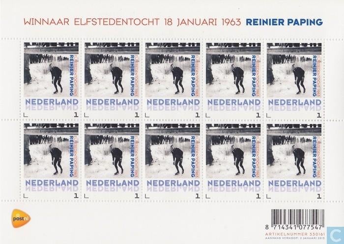 Nederland NVPH nr V3012 postfris Reinier Paping 2013, Postzegels en Munten, Postzegels | Nederland, Ophalen of Verzenden, Na 1940
