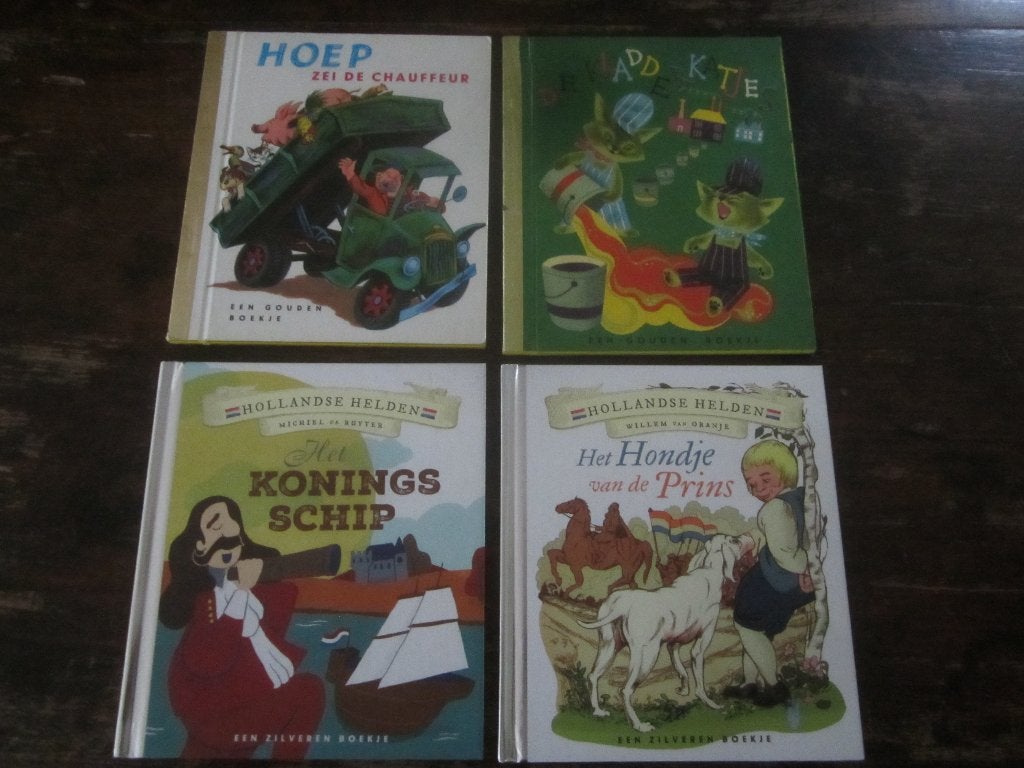 Gouden boekje 4x kladderkatjes/Hoep/koningsschip/Hondje, Ophalen of Verzenden, Zo goed als nieuw