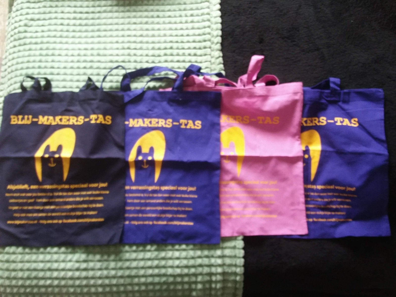 NIEUW! BLIJ-MAKERS-TASJES,Linnen, Ophalen of Verzenden, Nieuw, Schoudertasje