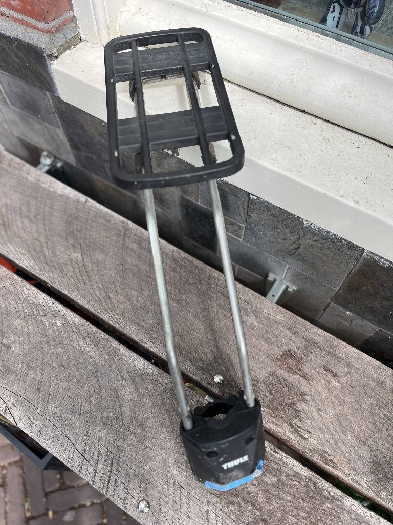 Thule drager voor bagagedragerloze fiets + Yepp achterzitje, Ophalen, Gebruikt