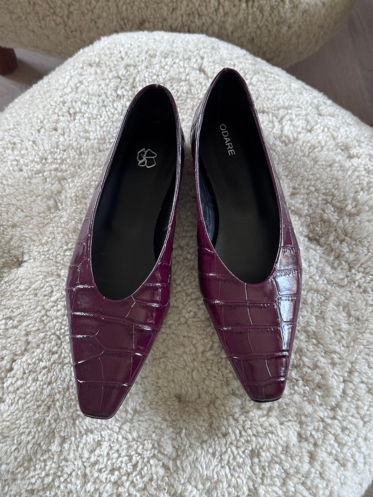 Odare croco bordeaux ballerina’s maat 41, Kleding | Dames, Schoenen, Verzenden, Nieuw, Rood