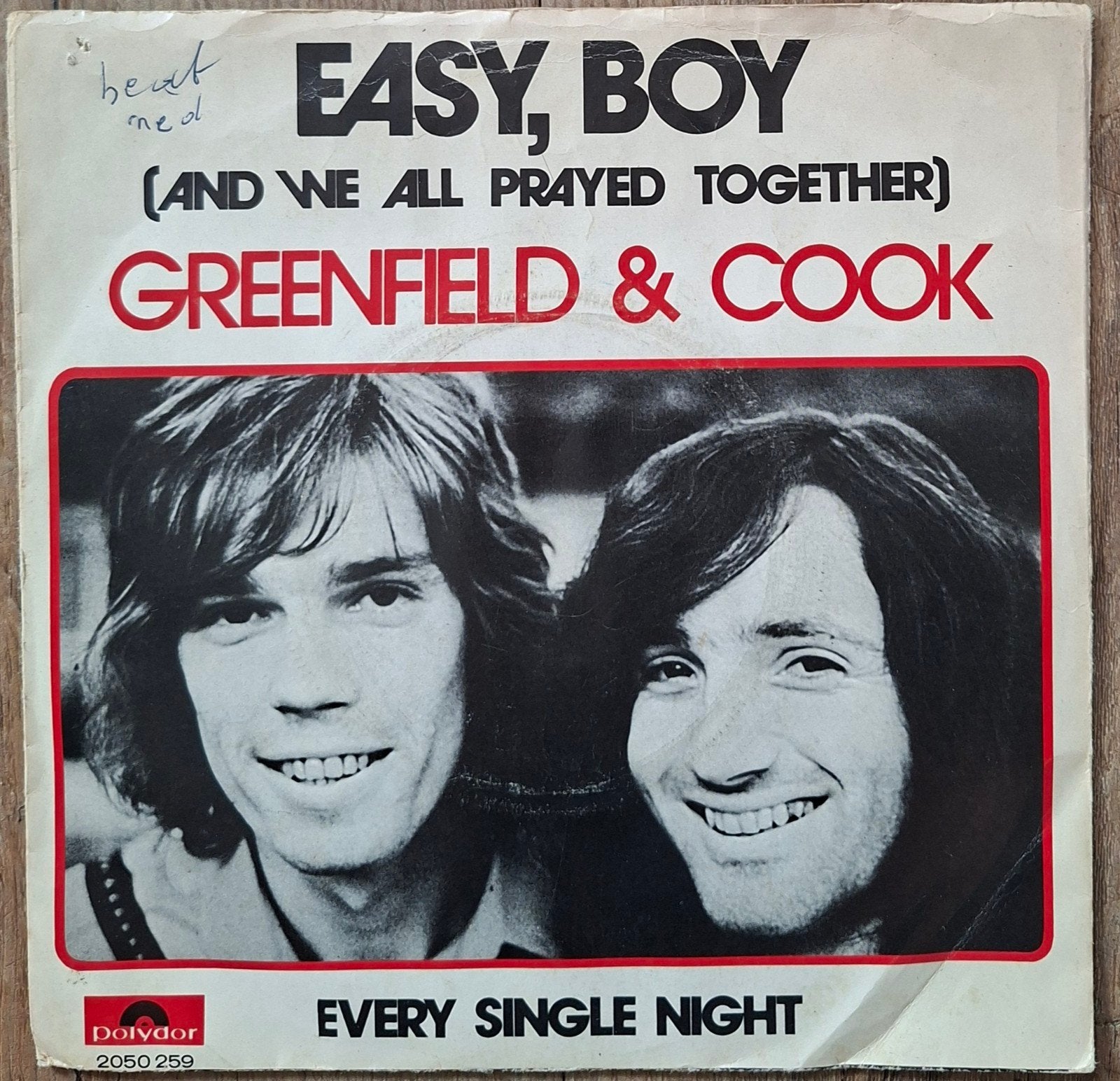 Greenfield & Cook - Easy, Boy (Single), Gebruikt, 7 inch, Ophalen of Verzenden, Pop