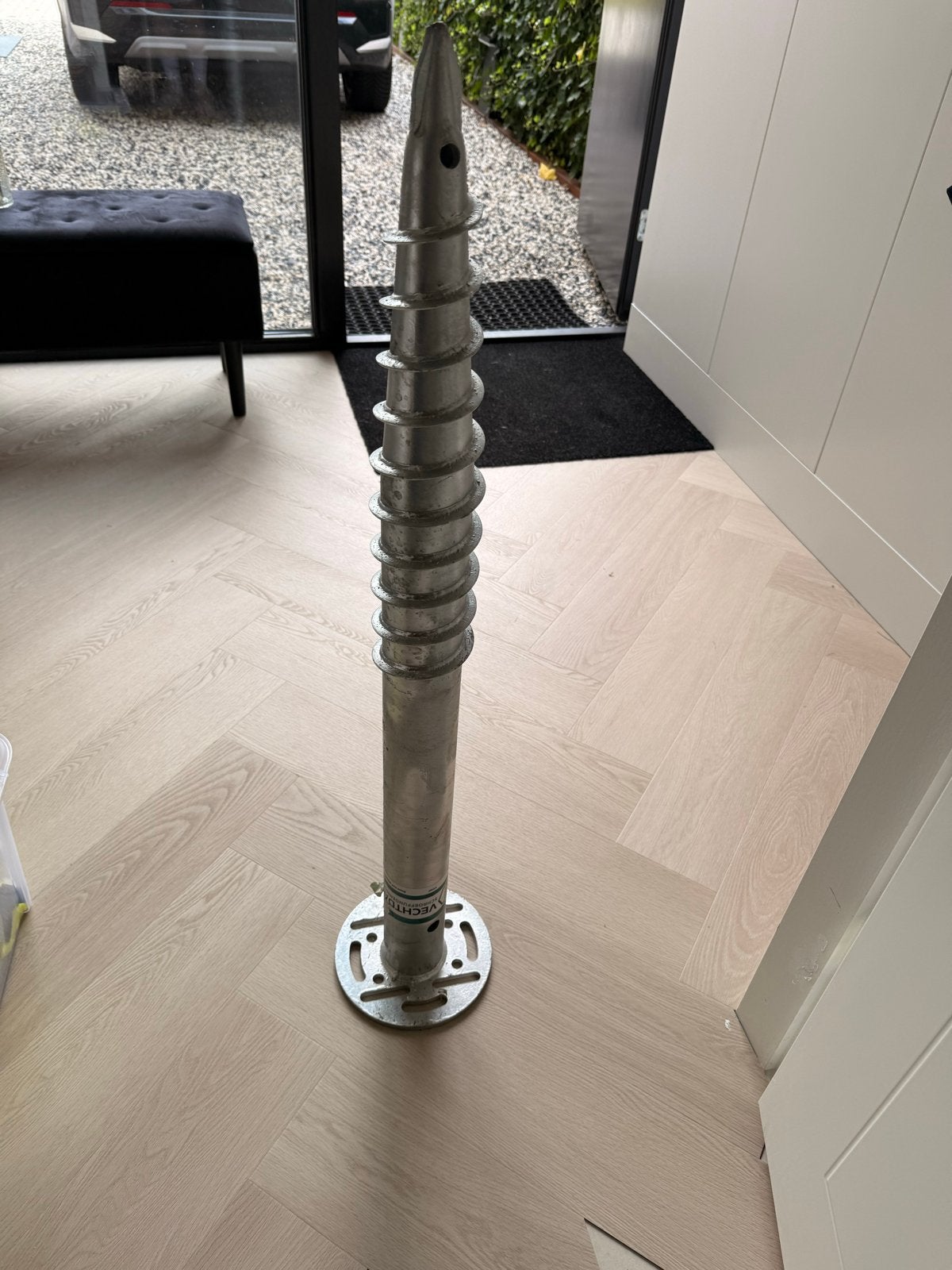 1x Schroeffundering Ø76x1000x2,6mm met M16 schroefdraad, Ophalen, Nieuw