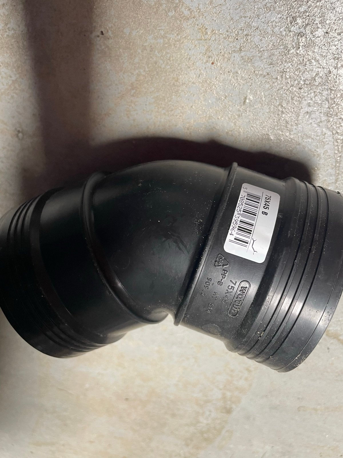 Wavin PP Bocht 45 graden 75mm - Nieuw, Ophalen, Overige materialen, Bochten, 60 tot 80 mm