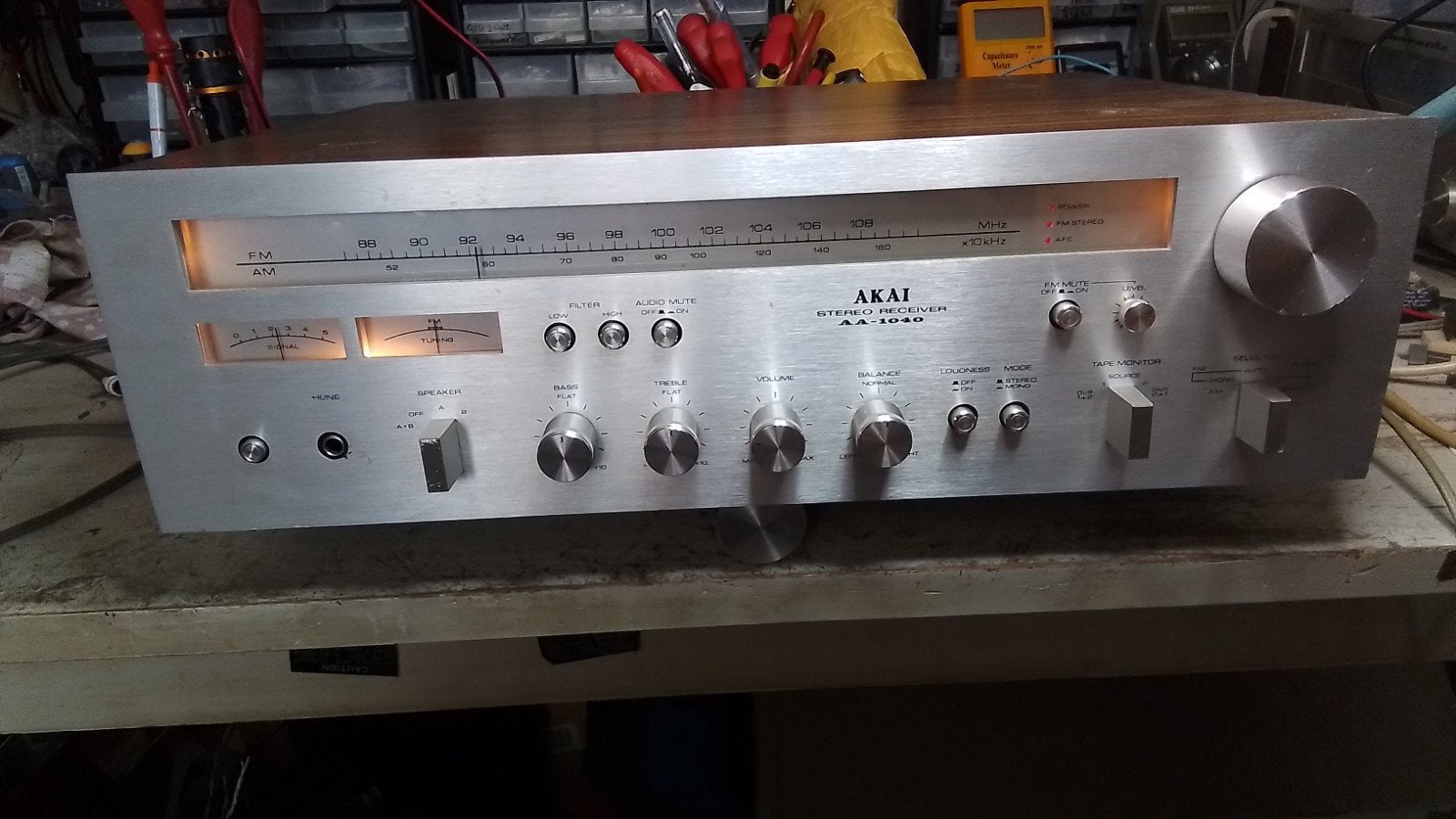 AKAI AA-1040 Stereo Receiver (1976-1977), Gebruikt, Ophalen, Overige merken, Minder dan 60 watt