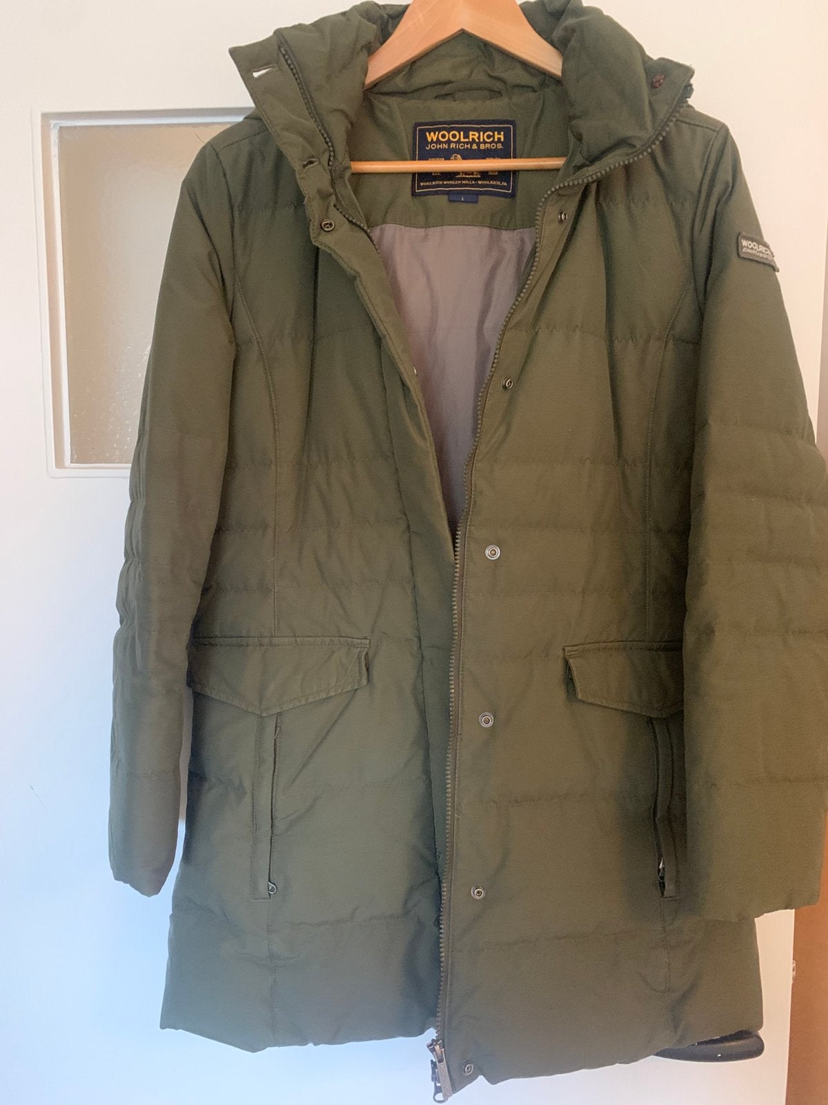 Nieuwe winterjas van Woolrich, Ophalen of Verzenden, Nieuw, Maat 36 (S), Groen