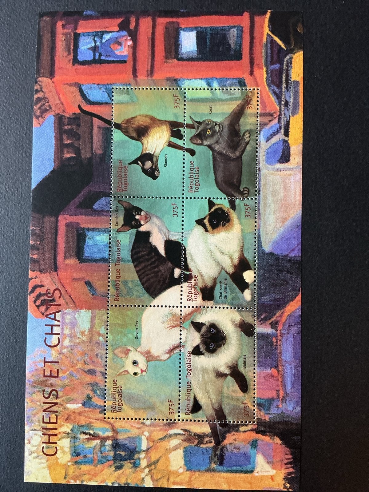 Togolese postzegels: Chiens et Chats (Honden en Katten), Ophalen of Verzenden, Overige landen, Postfris