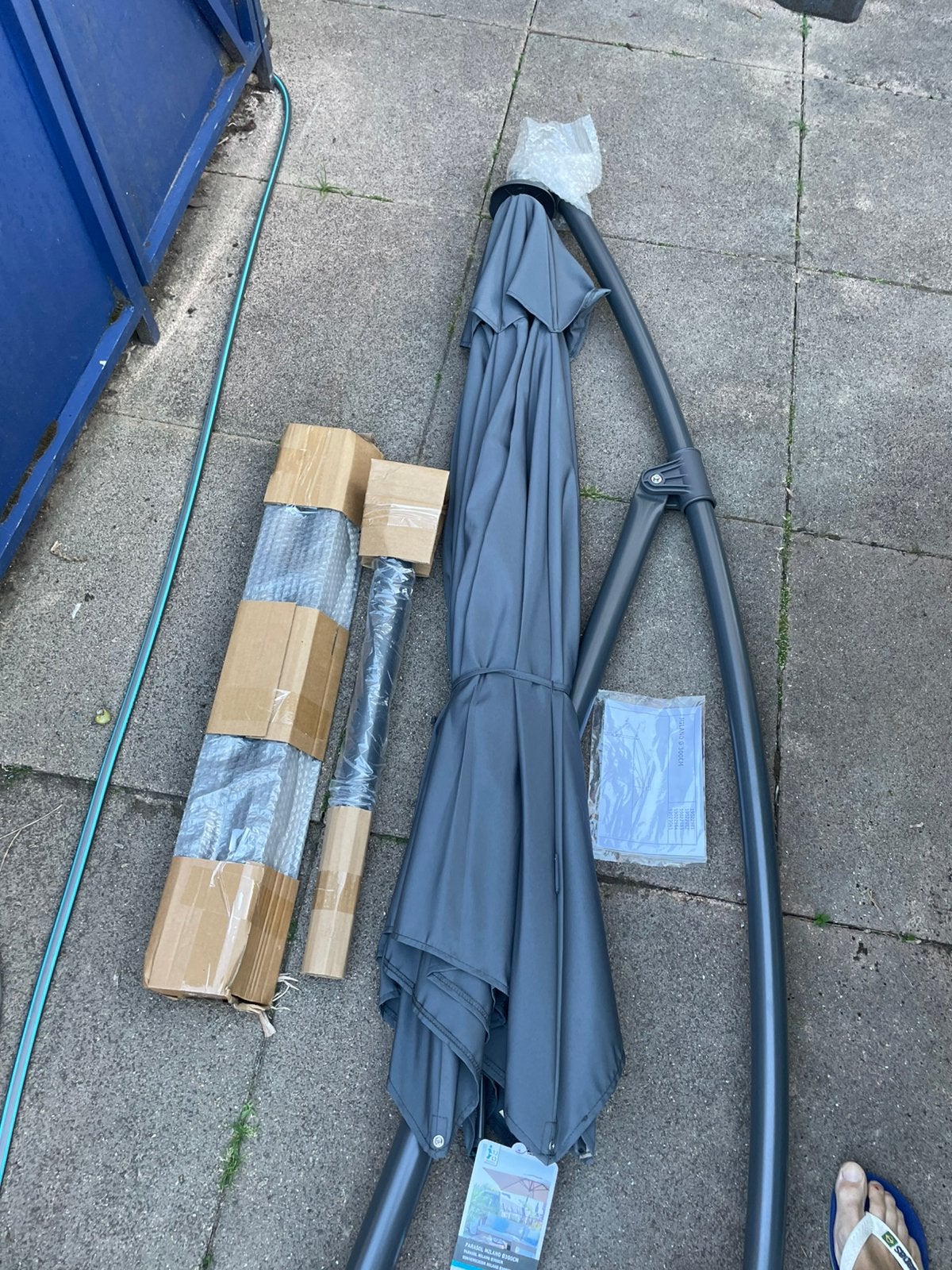 Parasol Milano 300 cm, Ophalen, Nieuw, Zweefparasol