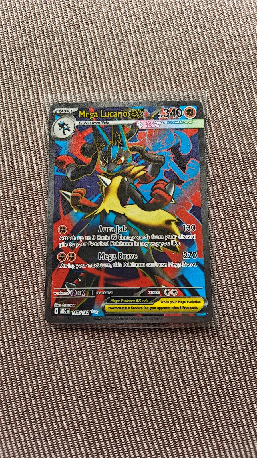 Mega Lucario EX Pokémon Kaart 160/232, Ophalen of Verzenden, Zo goed als nieuw, Losse kaart
