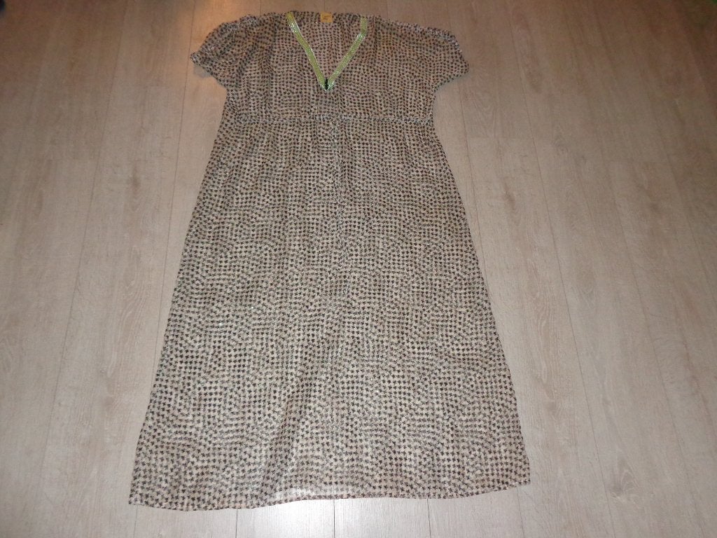 schitterende dameskaftan/jurk van Compos de Ibiza, one size, Ophalen of Verzenden, Gedragen, Maat 46/48 (XL) of groter, Onder de knie