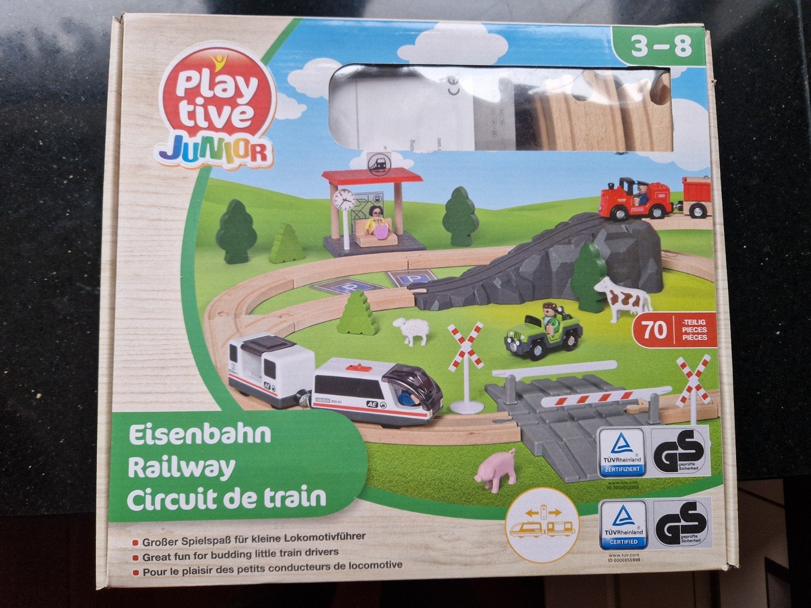 Playtive Junior Houten Treinset - 70-delig, Ophalen of Verzenden, Nieuw