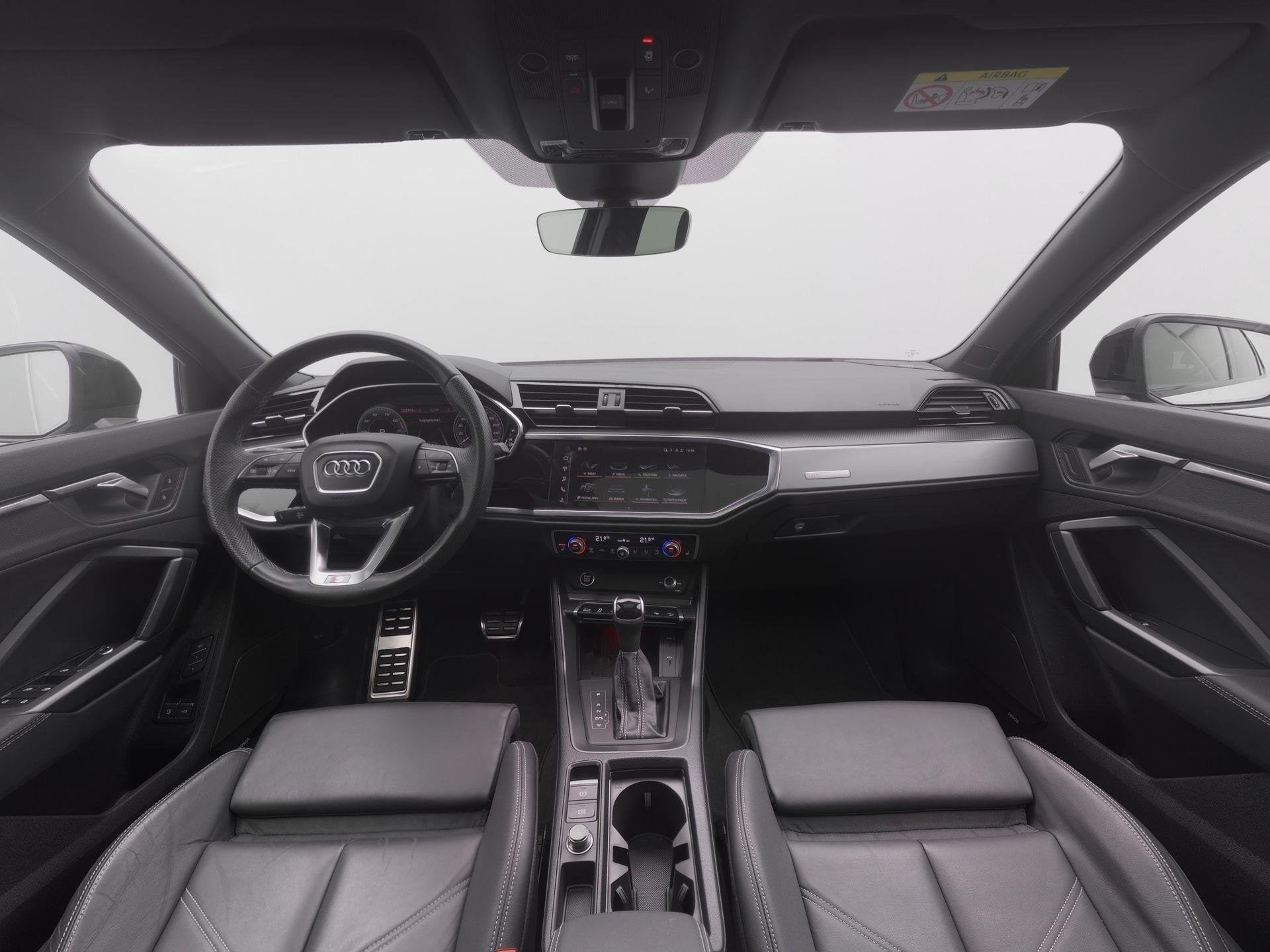 Audi Q3 Sportback S-line 45 TFSI e 245 PK | Lederen bekledin, Auto's, Gebruikt, Automatische klimaatregeling, Wit, Hybride Elektrisch/Benzine
