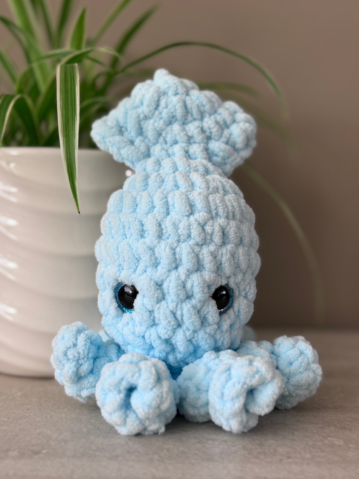 Inktvis knuffel - handgemaakt, Handgemaakt, Overige typen, Blauw, Nieuw