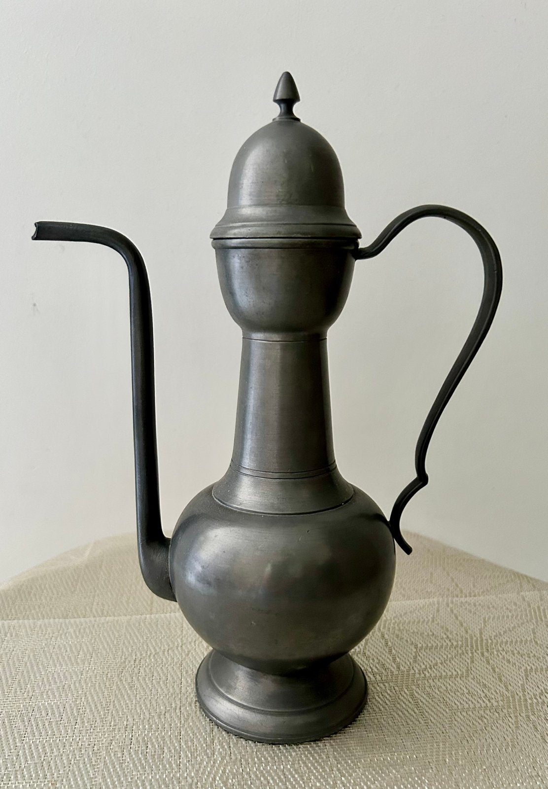 Mooie antieke/vintage tinnen schenkkan 25,5 cm, Antiek en Kunst, Ophalen of Verzenden
