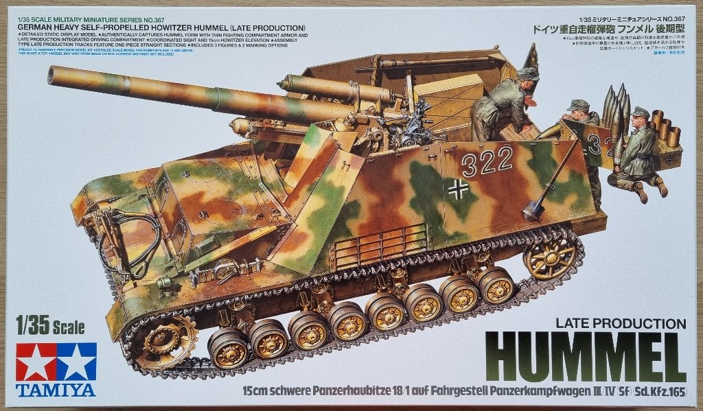 Tamiya #35367 1:35 WWII German Heavy SP Howitzer Hummel Late, Tank, 1:32 tot 1:50, Nieuw, Ophalen of Verzenden