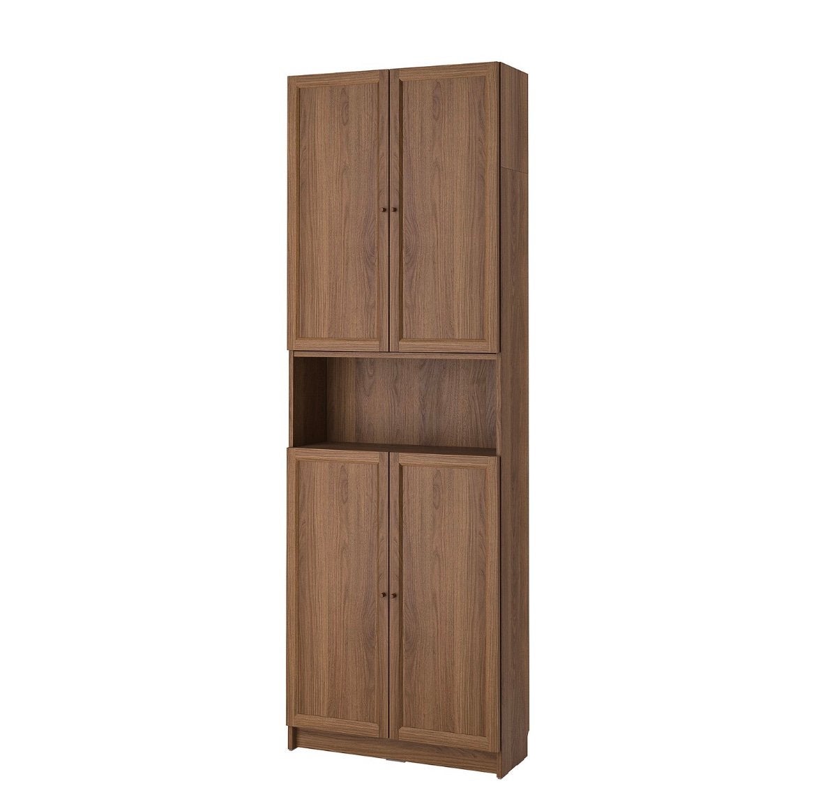 Billie boekenkast incl deuren in walnoot, Ophalen, 200 cm of meer, 50 tot 100 cm, Zo goed als nieuw