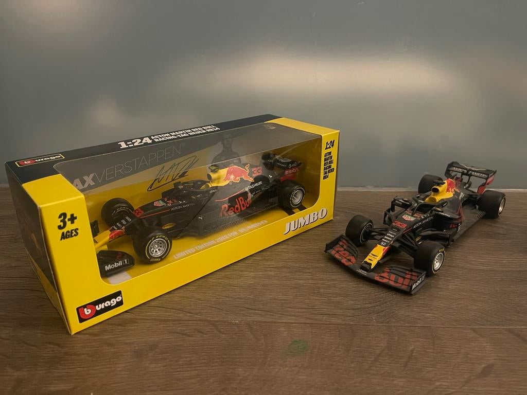 3x Burago 1:24 F1 Max Verstappen Jumbo RB14 RB16 RB18, Overige merken, Auto, Groter dan 1:32, Ophalen of Verzenden