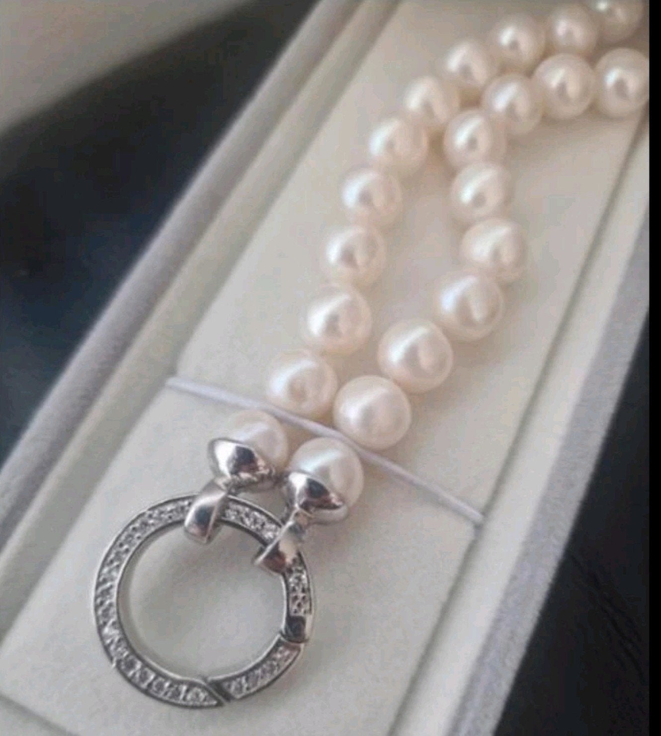 echte parel collier met zilveren sluiting, Ophalen of Verzenden, Nieuw, Zilver