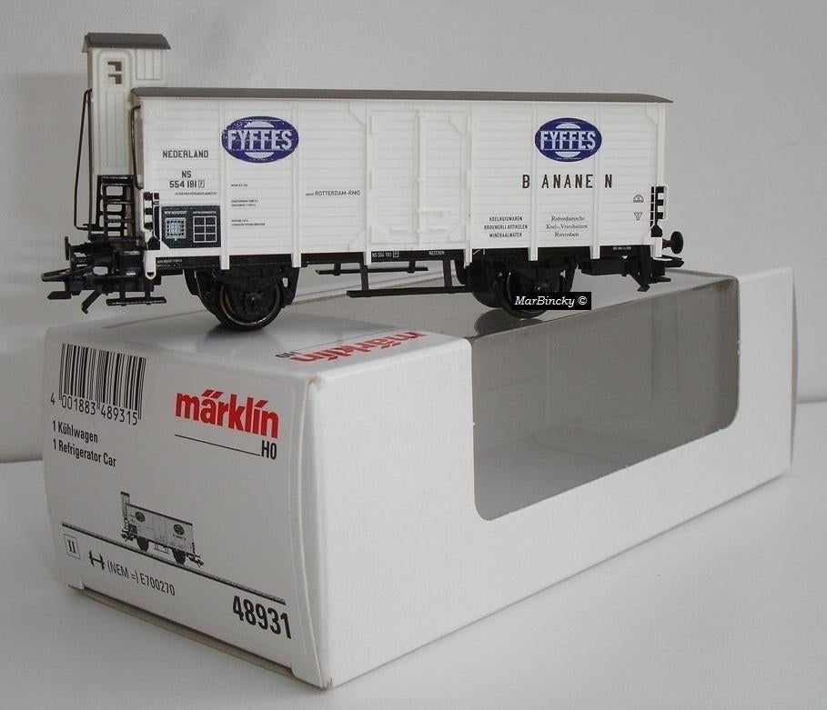 Märklin 48931 Fyffes Bananen Koelwagen met Remmershuis NL !, Hobby en Vrije tijd, Modeltreinen | H0, Wisselstroom, Ophalen of Verzenden