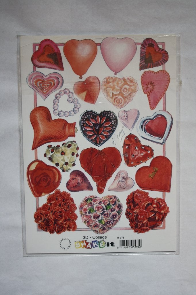 8 st. A5 knipvellen A5 shake-it 3D collage 9924, Ophalen of Verzenden, Nieuw, Overige thema's, Knipvel