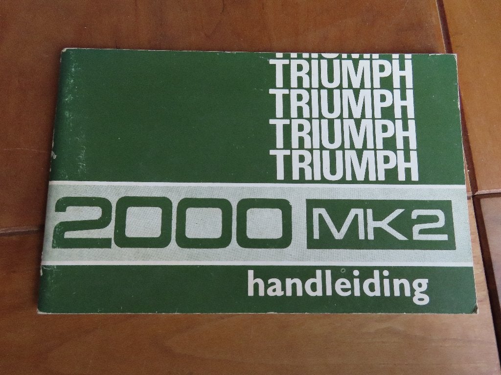 Instructieboek Triumph 2000 Mk2, sedan,  Estate, Ophalen of Verzenden