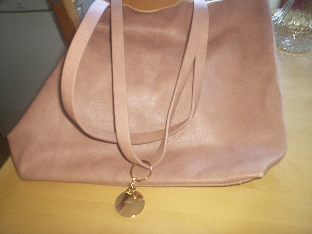 zgan leren shopper van BERSHKA, Ophalen of Verzenden, Zo goed als nieuw, Roze, Shopper