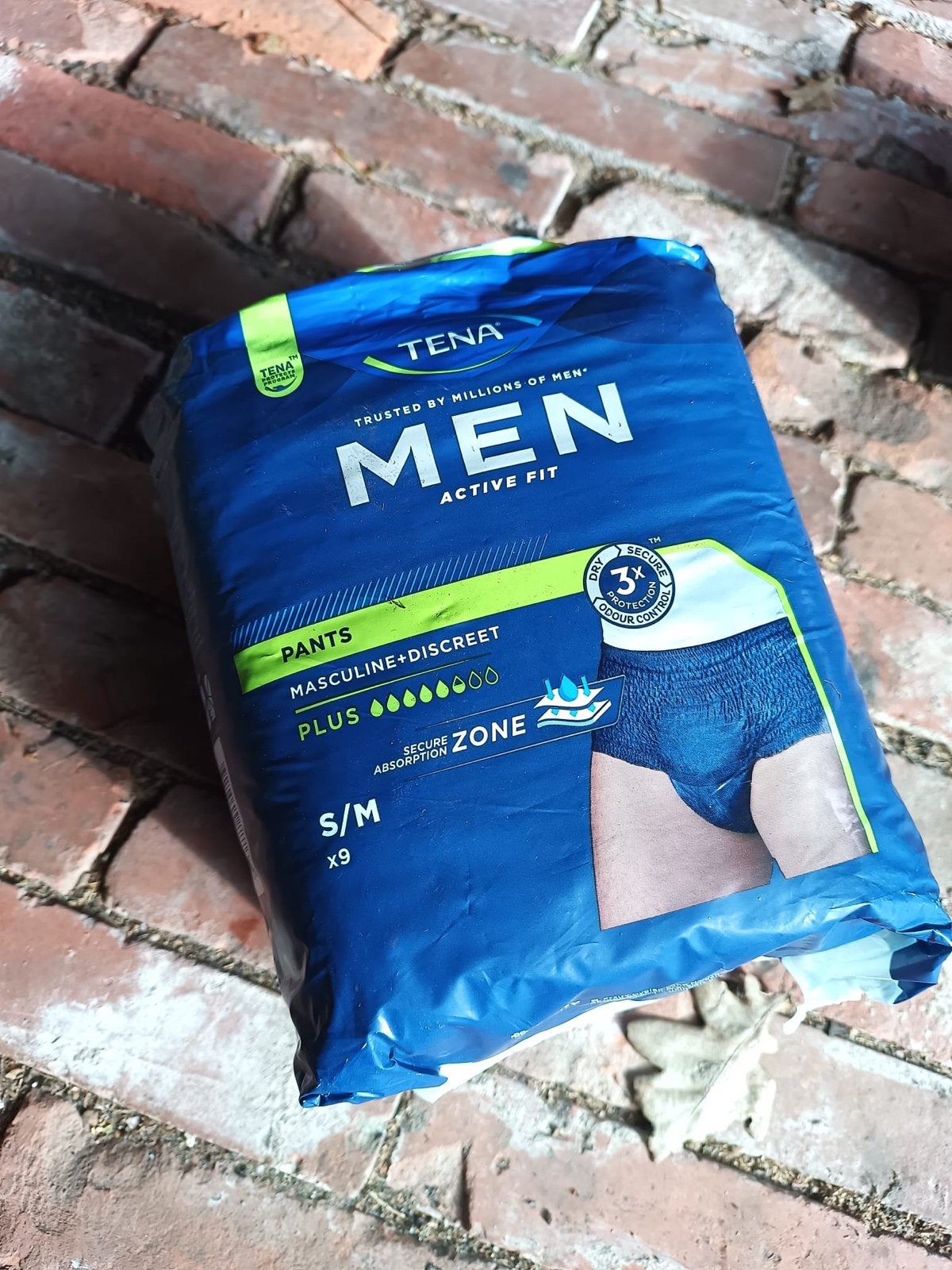 Tena men maat S/M 9 stuks, Diversen, Verpleegmiddelen, Ophalen of Verzenden, Nieuw