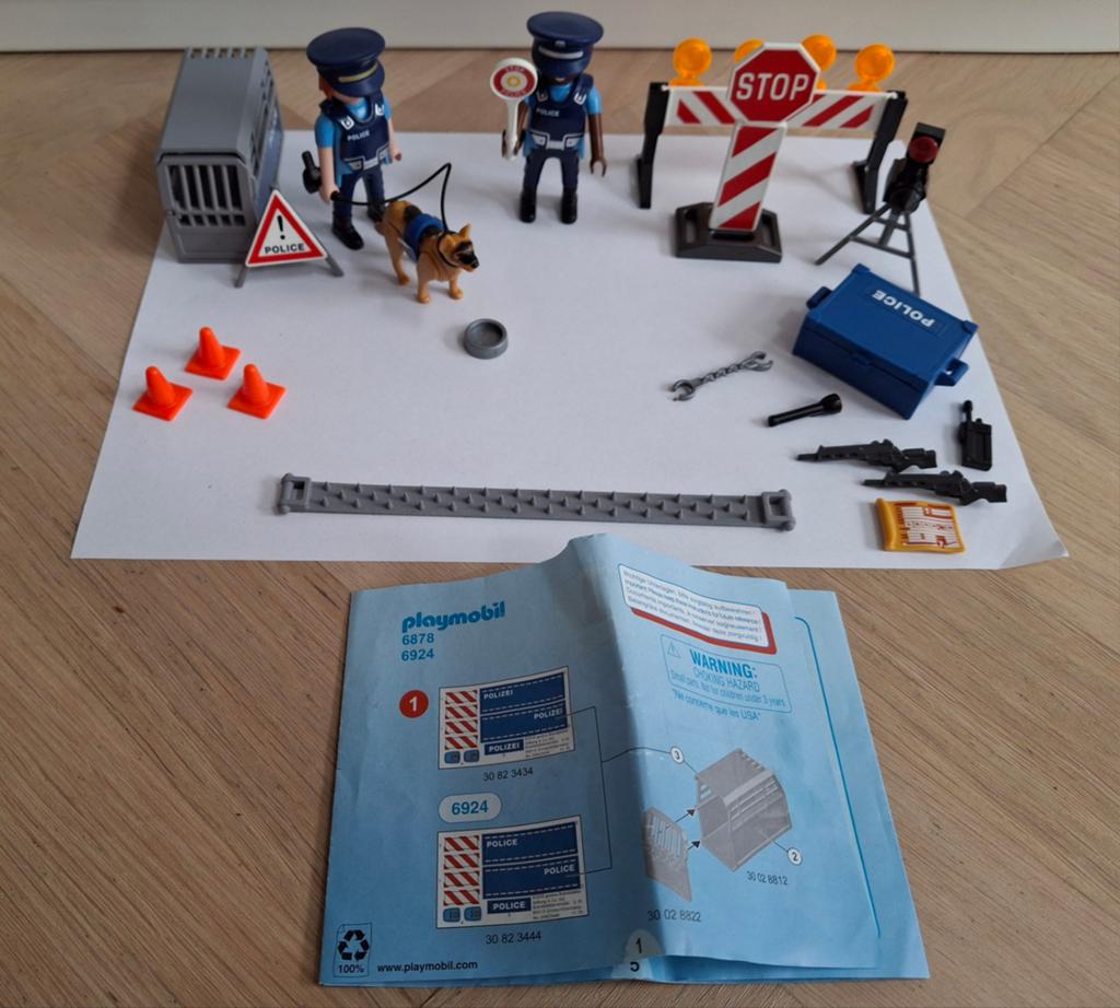 Playmobil Politie Set 6878/6924 met Figuren en Accessoires, Ophalen of Verzenden, Gebruikt, Complete set