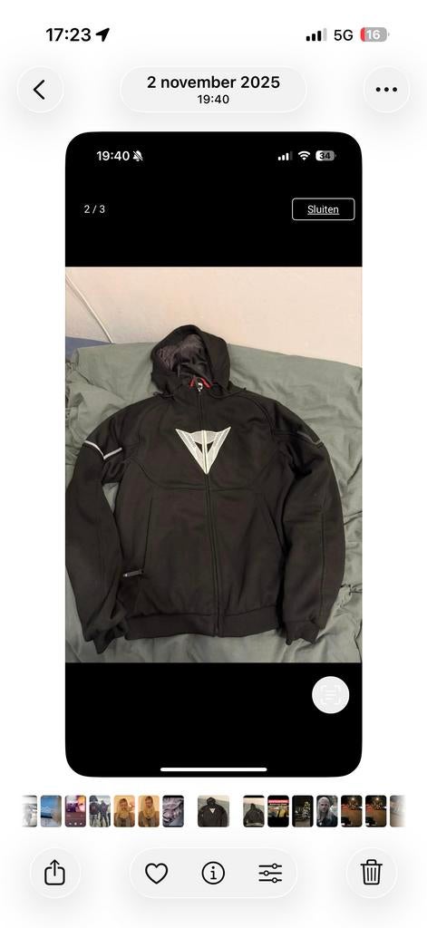 Dainese Daemon-X Motor Hoodie - Zo goed als nieuw, Ophalen of Verzenden, Tweedehands, Heren, Overige typen