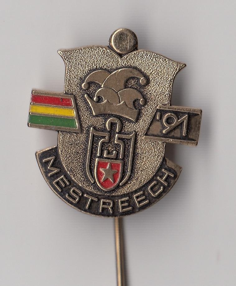 Carnaval Mestreech 1991 Maastricht speldje, Gebruikt, Niet vindbaar, Niet vindbaar, Speldje of Pin