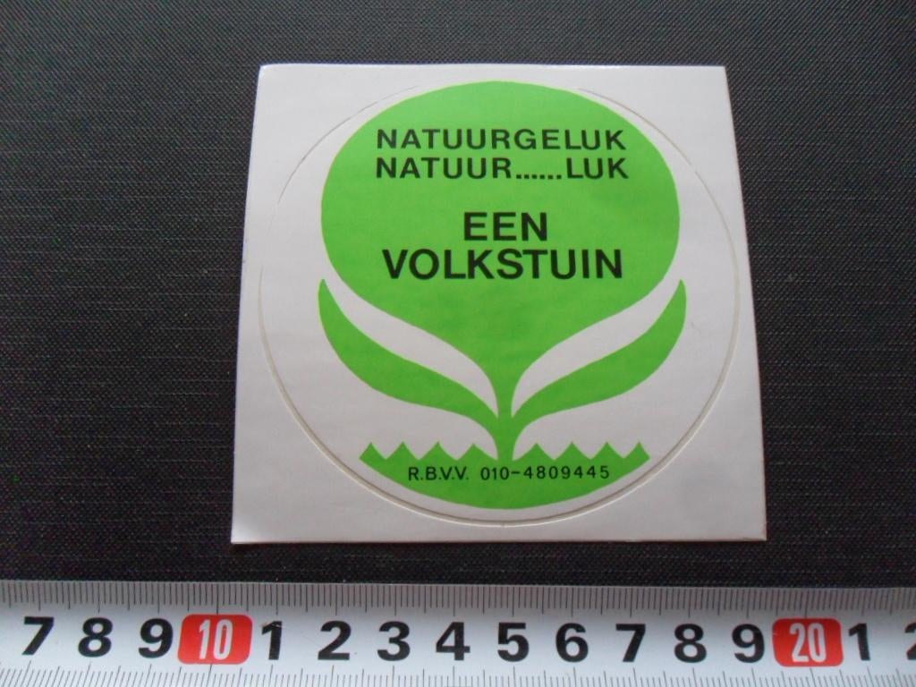 sticker Rotterdam R.B.V.V. Een volkstuin natuurgeluk Natuur, Ophalen, Zo goed als nieuw