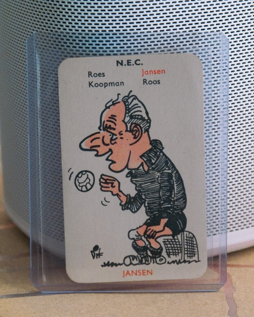 Jansen, N.E.C. - DB 1e Divisie kwartet 1958, Ophalen of Verzenden, Gebruikt, Overige binnenlandse clubs, Poster, Plaatje of Sticker