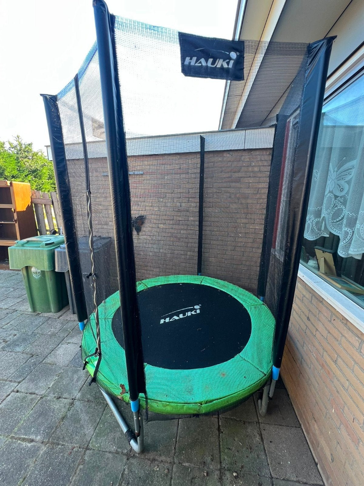 Trampoline met veiligheidsnet, Ophalen, Gebruikt