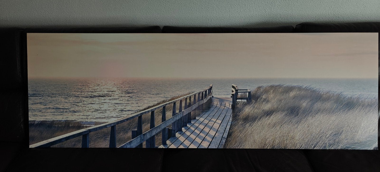 Wanddecoratie foto zeezicht 156 x 52, Ophalen, 50 – 75, Gebruikt, 125 cm of meer