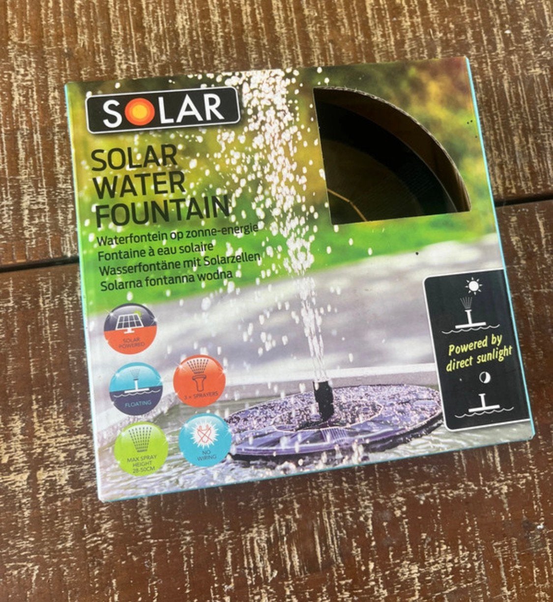 Nieuwe Solar Waterfontein - Ongeopend, Tuin en Terras, Ophalen of Verzenden, Nieuw, Kunststof, Fontein