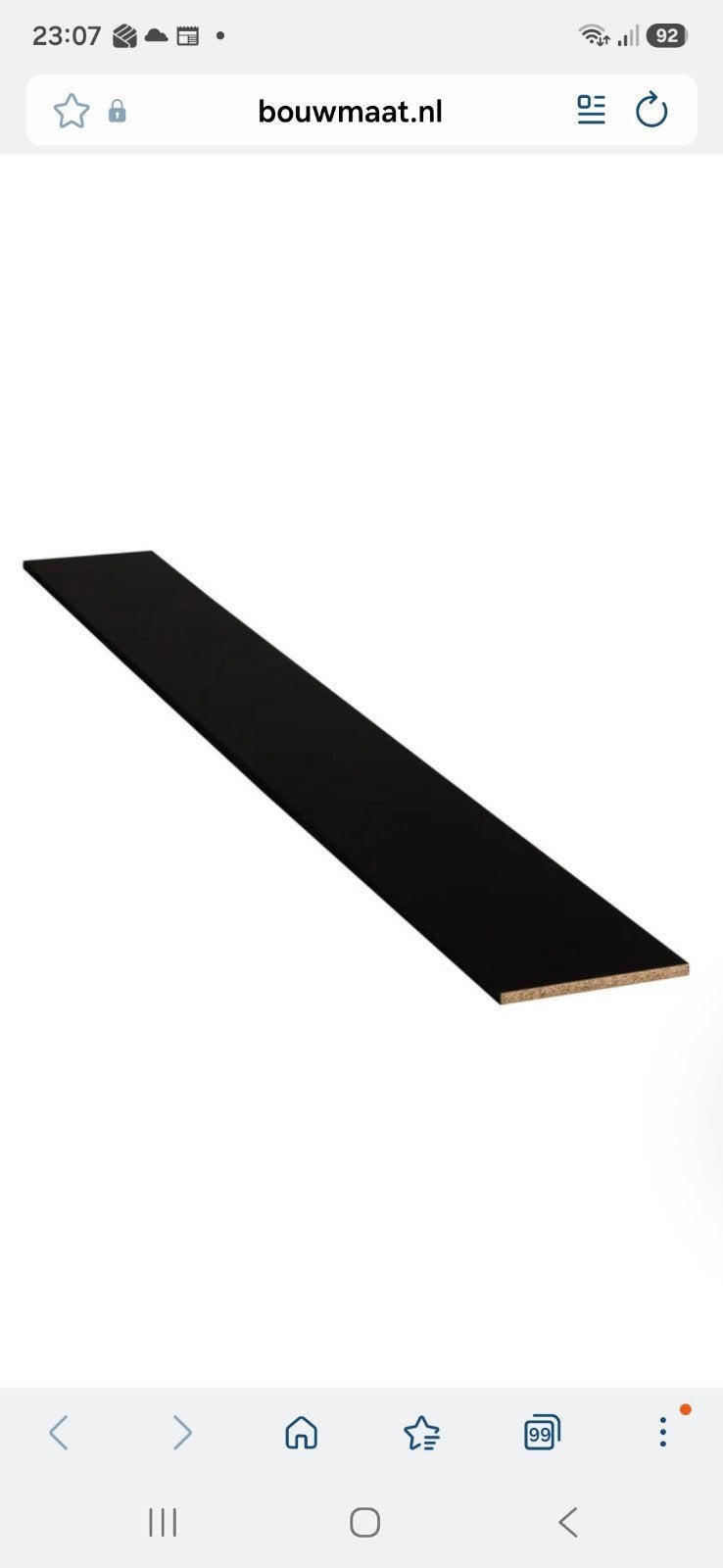 Zwarte MDF meubelplaat, Ophalen, 25 tot 50 mm, Nieuw, 200 tot 250 cm