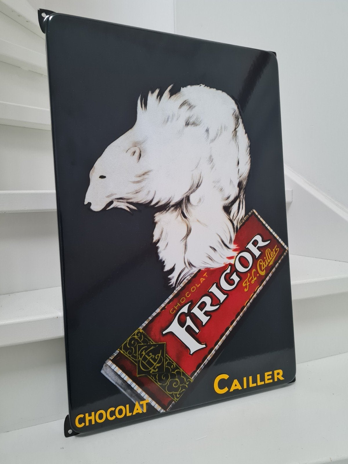 frigor kleine uitvoering emaille bord, Ophalen of Verzenden, Reclamebord