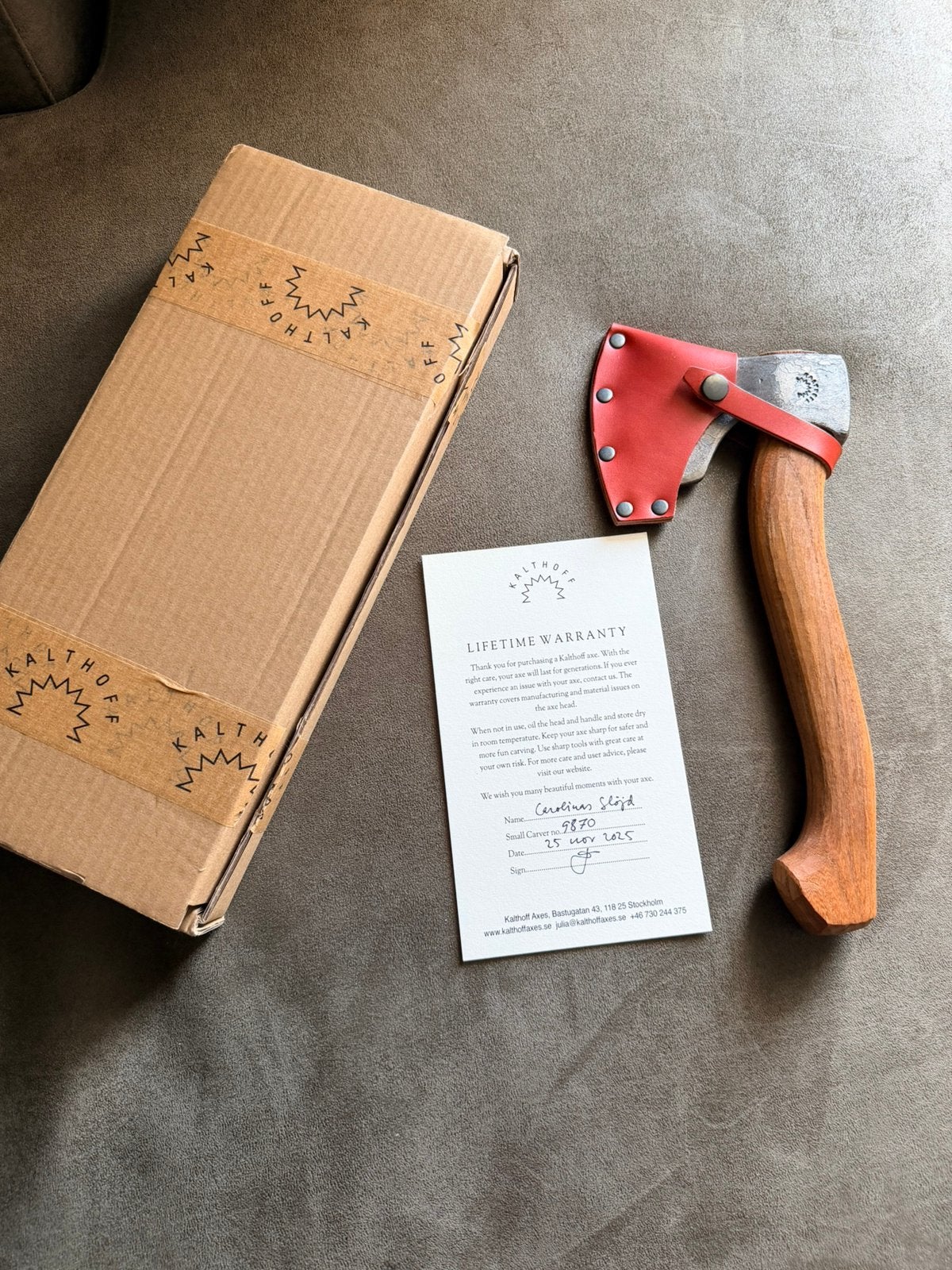 Kalthoff small carver axe, Tuin en Terras, Hand-tuingereedschap, Ophalen, Nieuw, Bijl