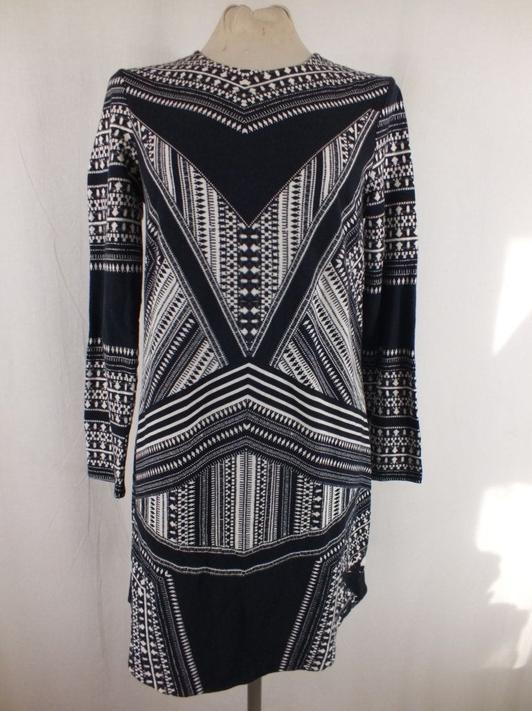 Gave zwart-witte jurk mt S merk H&M, ., Zwart, Ophalen of Verzenden, Zo goed als nieuw