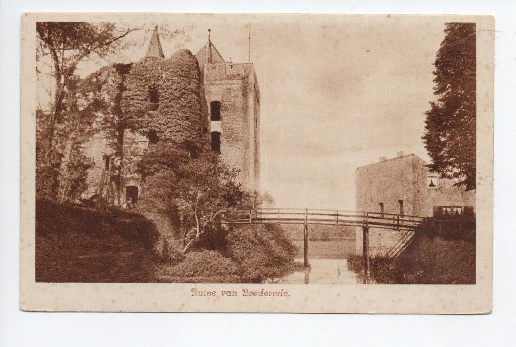Ruïne van Brederode.  **, Verzenden, Voor 1920, Ongelopen, Noord-Holland