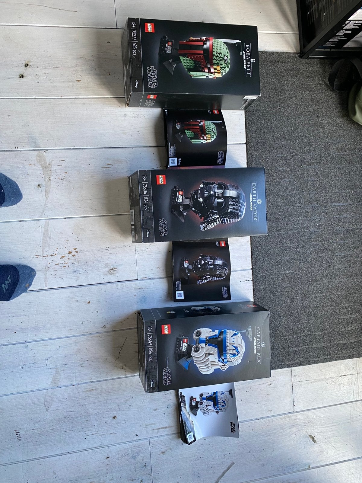 Drie iconische starwars Lego hoofden, Verzamelen, Ophalen, Gebruikt, Film, Beeldje, Replica of Model
